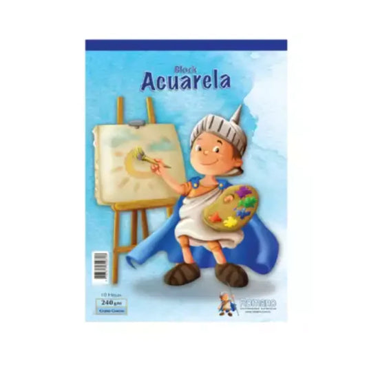 Block acuarela Romano 300gr 1/8 (25 x 35 cm) blanco