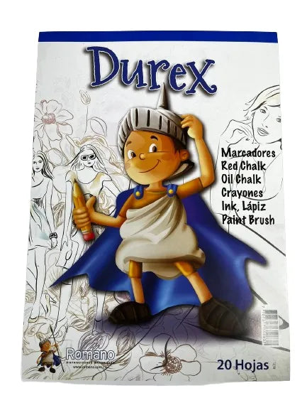 Block Durex Romano 300gr 1/8 (25 x 35 cm) Blanco