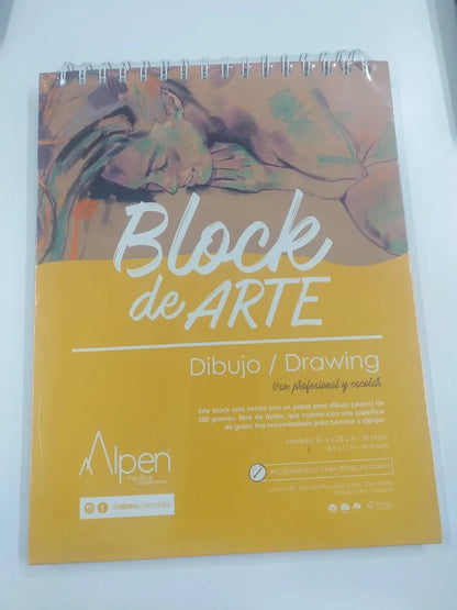 Block Dibujo Alpen 200gr 21.5 x 28 cm blanco