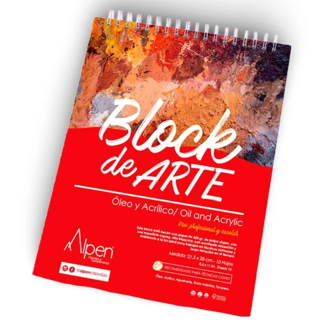 Block Oleo Acrilico Alpen 300gr 21.5 x 28 cm