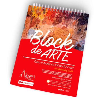 Block Oleo Acrilico Alpen 300gr 21.5 x 28 cm
