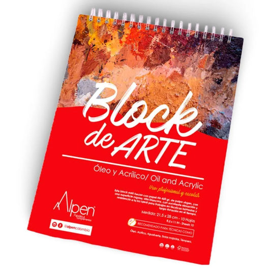 Block Oleo Acrilico Alpen 300gr 21.5 x 28 cm
