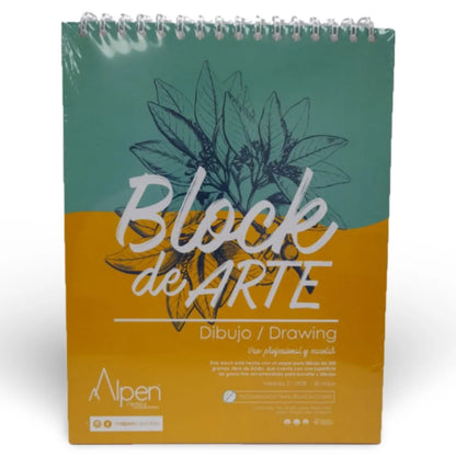 Block Dibujo Alpen 200gr 21.5 x 28 cm blanco