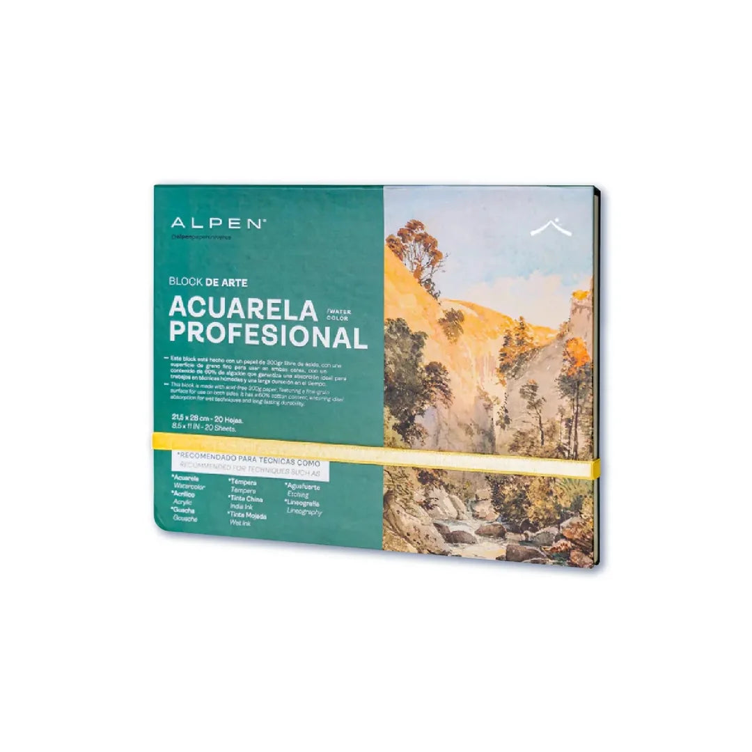 Block acuarela escolar Alpen 300gr 20 hojas tamaño A4