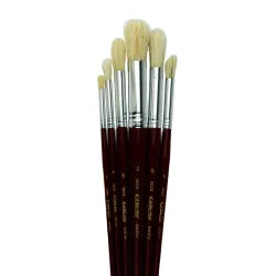 Pincel Redondo Natural Kangrui Gioto 6 Pelo de Cerdo