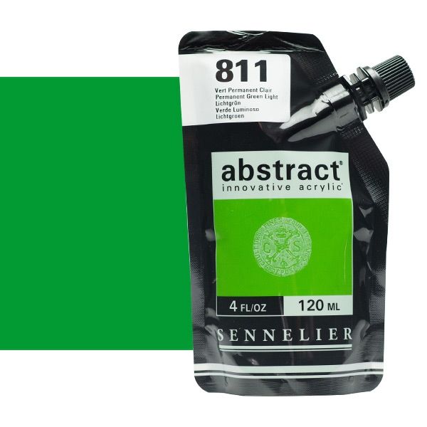0V20137000000 Acrilico Abstract Sennelier 120ml Verde Permanente Claro-Ref. 811-Cartel Arte & Papelería