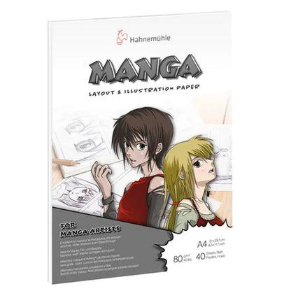 4011367285807 Bloc Diseno E Ilustracion Manga Hahnemuhle A4 80 gr - 40 Hojas Libre de Ácido Cartel Arte & Papelería