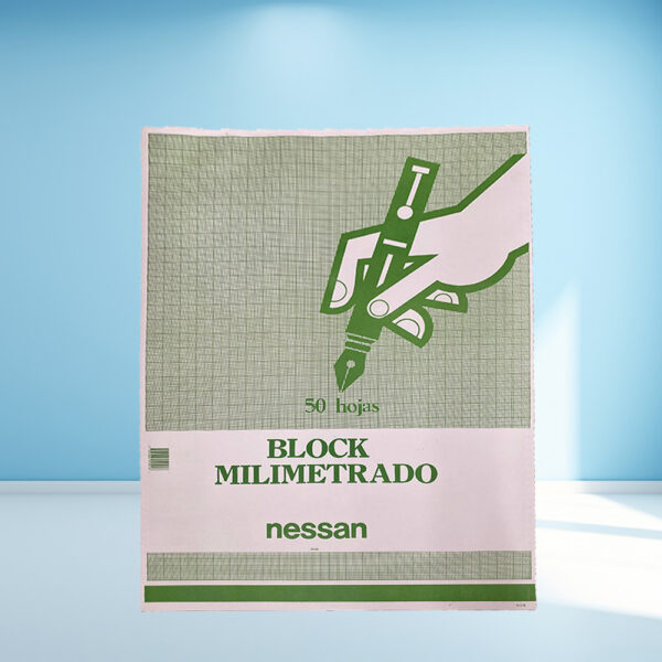 Block Milimetrado Nessan Verde Medio Pliego 50 Hojas