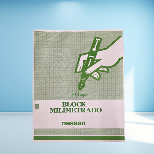 Block Milimetrado Nessan Verde Medio Pliego 50 Hojas