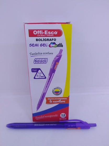 Bolígrafo Semi Gel Offiesco