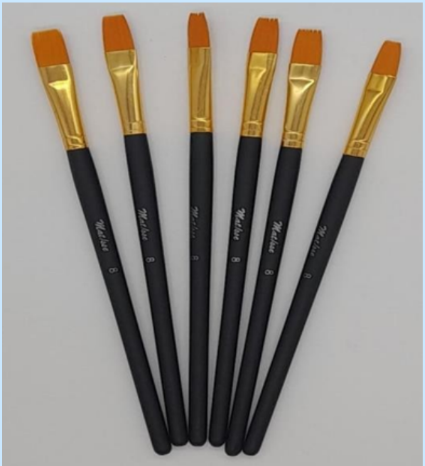 Pincel Plano Fibra Sintética Matisse Nylon