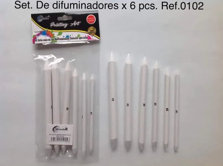 4545411151553 Difuminador Unicolor X 6 Unidades Economico Cartel Arte & Papelería