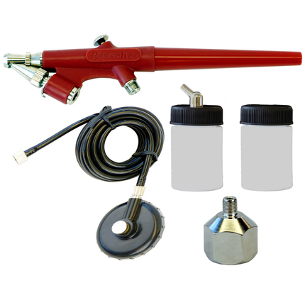  EZ-Iniciación Kit De Aerógrafo de Acción Sencilla Tamaño de la cabeza: #3 (0.6mm) Patrón de rociado: 1/16" a 1-1/2" Presión de aire: 20-45 PSI Cartel Arte & Papelería