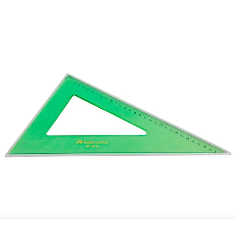7703336102419 Escuadra Faber Castell 26 cm Escuadra 60° Verde Cartel Arte & Papelería