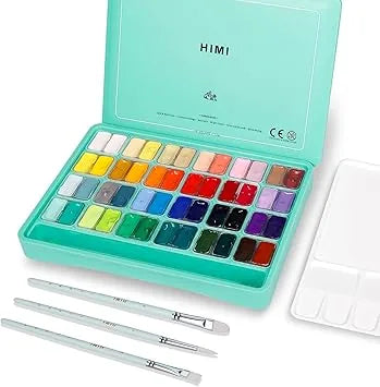 6976939682614 Gouache en Potes Himi X48 Unidades 12 gr Color Empaque: Turquesa Colores Surtidos Cartel Arte & Papelería