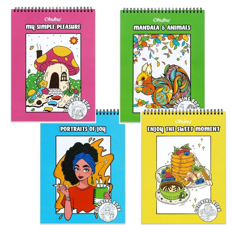 Libro Para Colorear Doble Cara Ohuhu