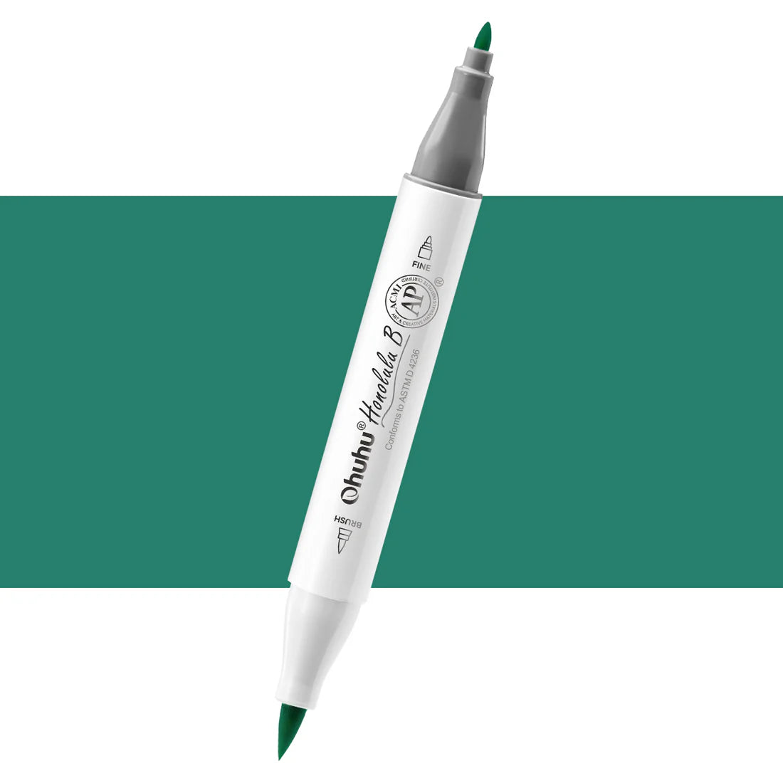 6972099699103 Marcador Alcohol Art Marker Ohuhu - Tonos Verdes Unidad Forest Green BG7 Cartel Arte & Papelería