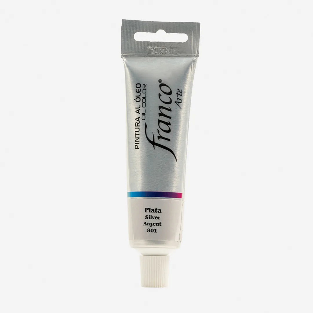 7707759481267 Óleo Franco Arte 50 ml Plata 801 Óleo Cartel Arte & Papelería