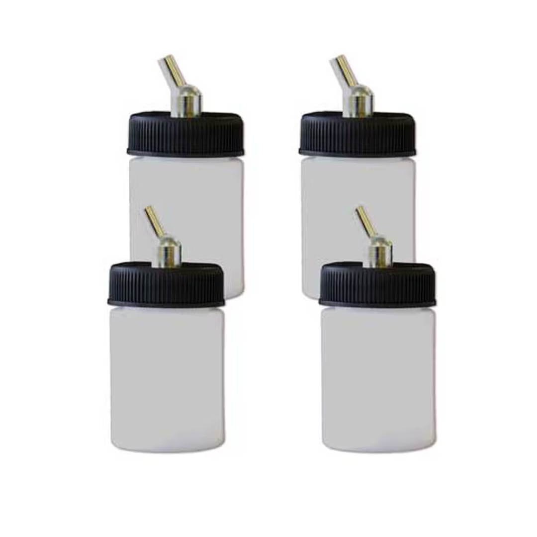  Botellas De Plástico Para Modelos VL, MIL, SI & TS Aerógrafos Paasche x4 1oz BA-60 Cartel Arte & Papelería