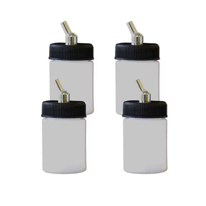  Botellas De Plástico Para Modelos VL, MIL, SI & TS Aerógrafos Paasche x4 1oz BA-60 Cartel Arte & Papelería