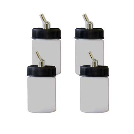  Botellas De Plástico Para Modelos VL, MIL, SI & TS Aerógrafos Paasche x4 1oz BA-60 Cartel Arte & Papelería