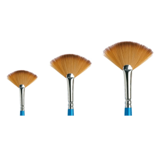 Pincel Abanico Fibra Sintética Pipo Azul Nylon