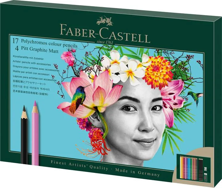 4005402100521 Color Polychromo Faber Castell X 21 Unidades Surtido Polychromos + Pitt Graphite Matt Cartel Arte & Papelería