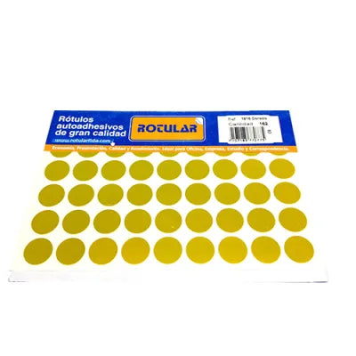 7707185771109 Rotulo Autoadhesivo Rotular 120 Unidades Dorado 19 mm Cartel Arte & Papelería