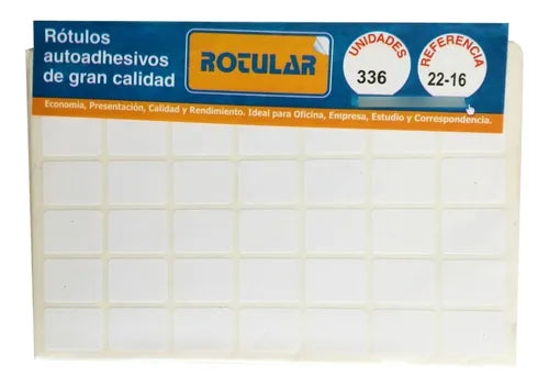 7707185770034 Rotulo Autoadhesivo Rotular X 336 Unidades Blanco Ref 22-16 Cartel Arte & Papelería