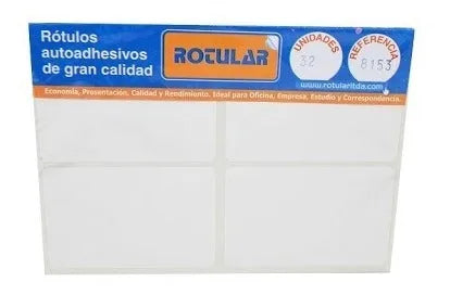 7707185770324 Rotulo Autoadhesivo Rotular 32 Unidades Blanco 81 X 53 mm Cartel Arte & Papelería
