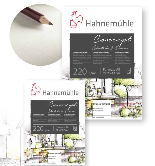Hahnemühle Concept Bloc de Boceto y Dibujo 220gr tamaño A3