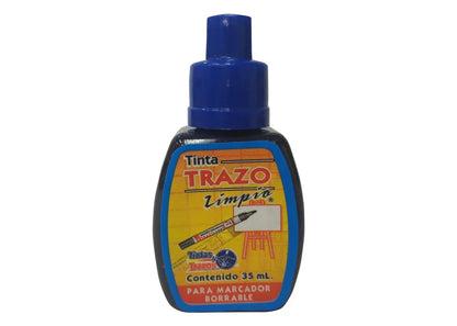 7708431090326 Tinta Para Marcador Borrable Tinta Trazo 35 ml Repuesto Azul Cartel Arte & Papelería
