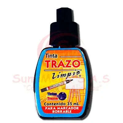 7708431090234 Tinta Para Marcador Borrable Tinta Trazo 35 ml Repuesto Negro Cartel Arte & Papelería