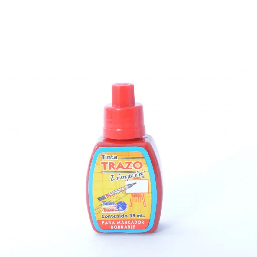 7708431090258 Tinta Para Marcador Borrable Tinta Trazo 35 ml Repuesto Roja Cartel Arte & Papelería