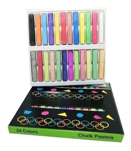 6971479813658 Tiza Pastel Seca Chalk Pastel X 24 Unidades Surtido Seca Cartel Arte & Papelería