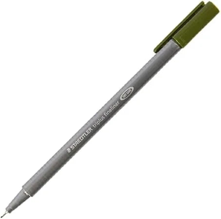 7700000027269 Micropunta Fineliner Staedtler Unidad Triplus Verde Oliva Cartel Arte & Papelería