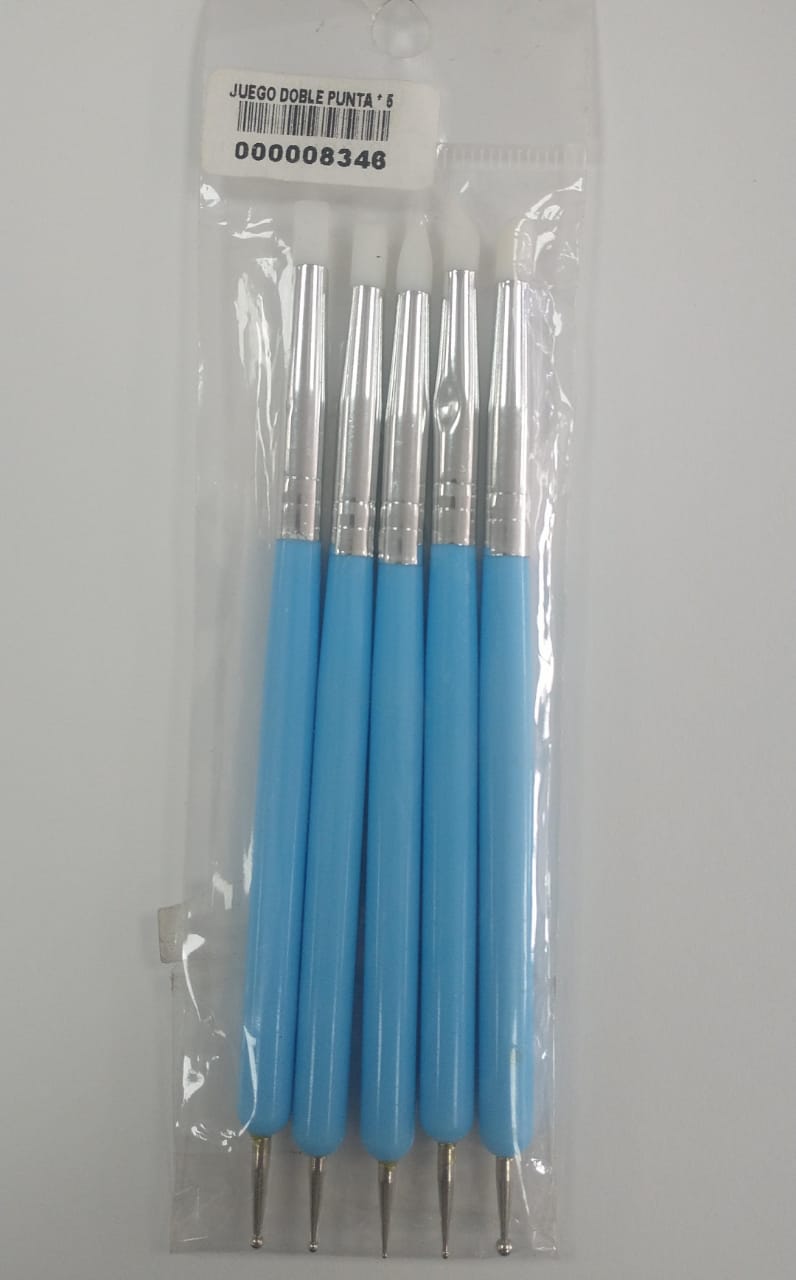 Juego Pincel Modelado Pintura Herramienta Silver Falcon Doble Punta 5 Unidades Goma