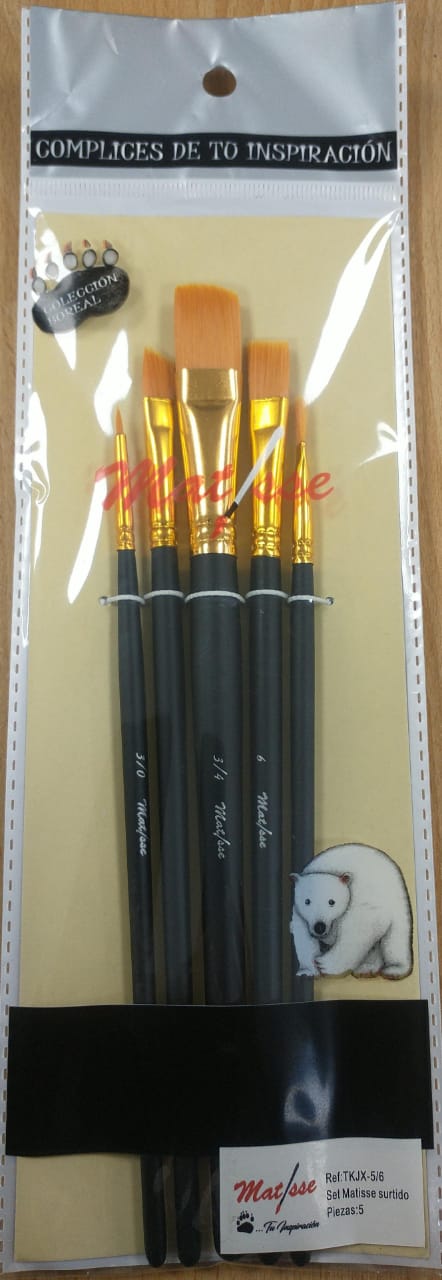 Juego Pincel Mixto Fibra Sintética Matisse Nylon