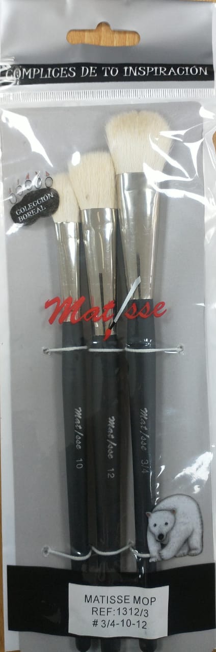 Juego Pincel Mop Fibra Sintética Matisse