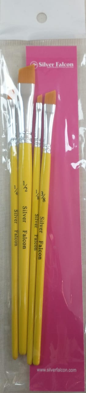 Juego Pincel Mixto Fibra Sintética Silver Falcon Nylon 7
