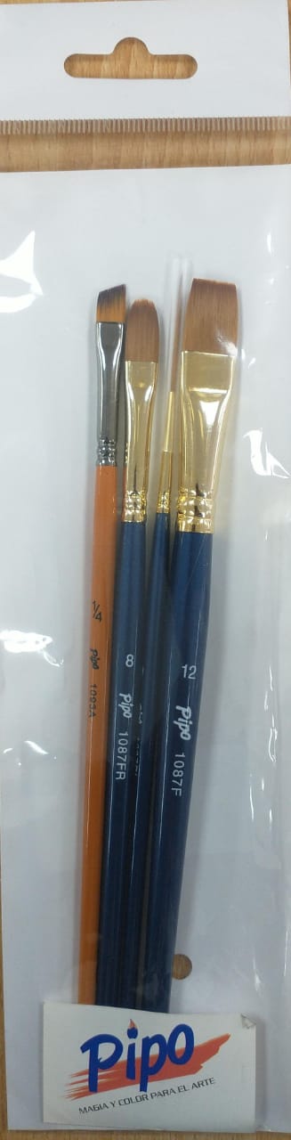 Set Pincel Fibra Sintetica Pipo