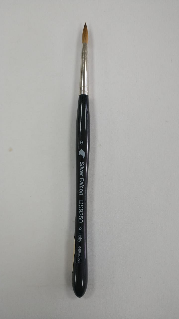 Pincel Redondo Dental Fibra Natural Silver Falcon Natural - Pelo de Marta Kolinsky