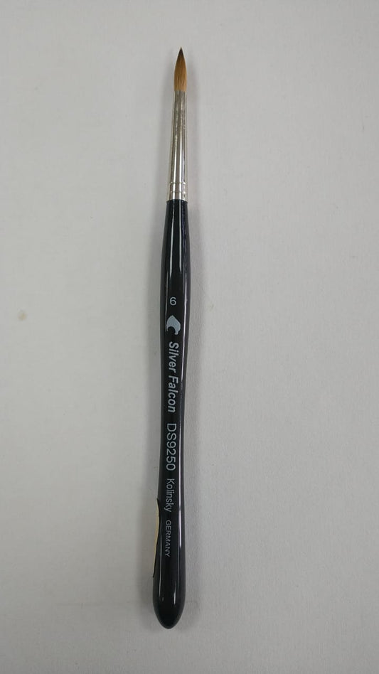 Pincel Redondo Dental Fibra Natural Silver Falcon Natural - Pelo de Marta Kolinsky