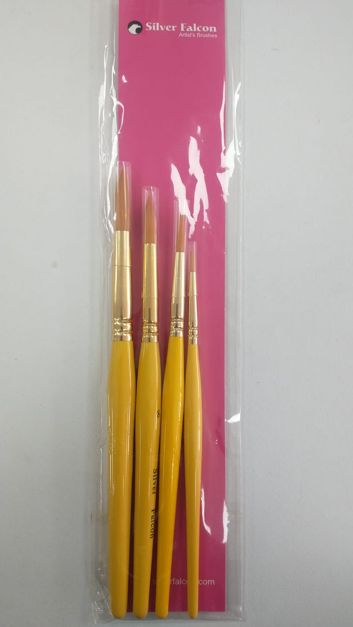 Juego Pincel Redondo Fibra Sintética Silver Falcon Set B 6