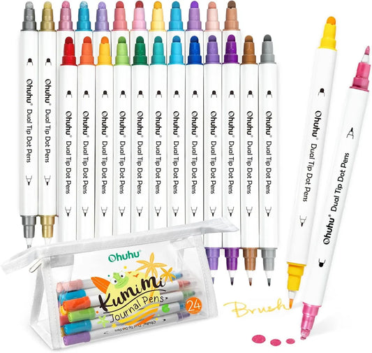 Marcadores Doble Punta - Micropunta & Punta Pincel Ohuhu, ideales para tus proyectos creativos en Cartel Arte & Papelería