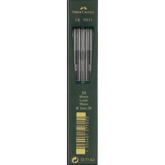 Mina 2 mm Faber Castell grafito detalle de la punta
