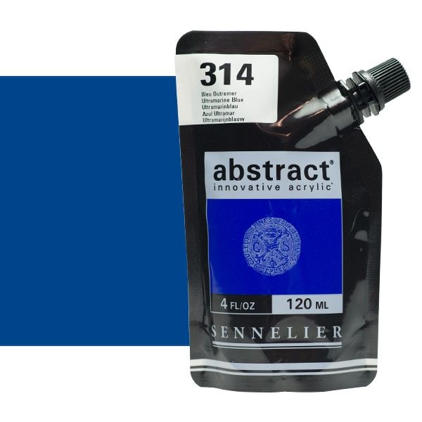 0V20155000000 Acrilico Abstract Sennelier 120ml Azul Ultramar-Ref. 314-Cartel Arte & Papelería