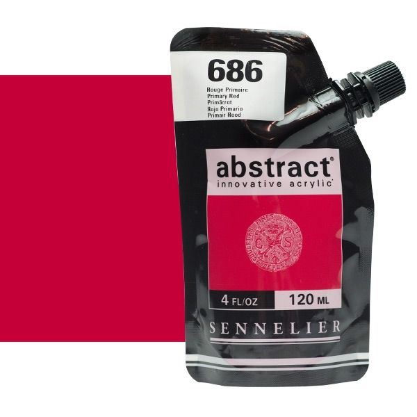 0V20142000000 Acrilico Abstract Sennelier 120ml Rojo Primario-Ref. 686-Cartel Arte & Papelería