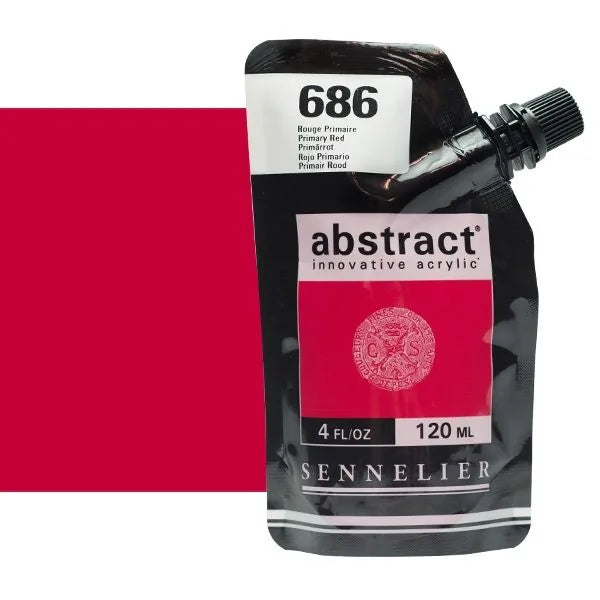 0V20142000000 Acrilico Abstract Sennelier 120ml Rojo Primario-Ref. 686-Cartel Arte & Papelería