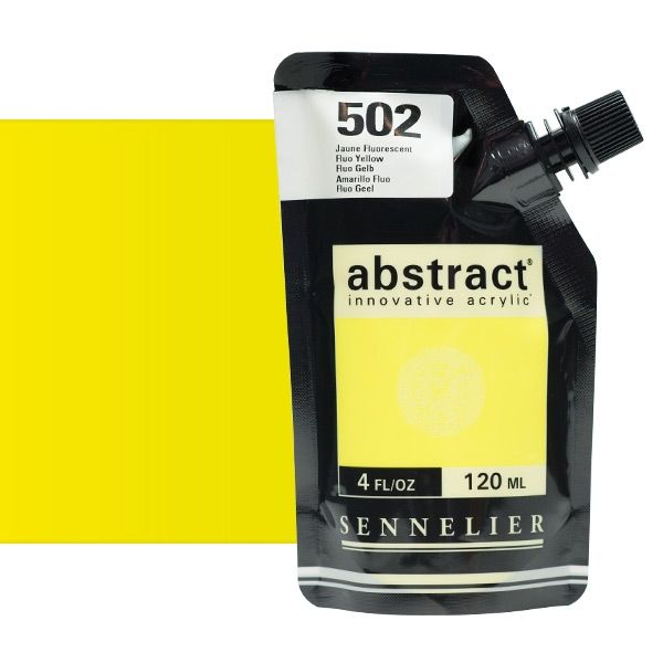 0V20124000000 Acrilico Abstract Sennelier 120ml Amarillo Fluor-Ref. 502-Cartel Arte & Papelería
